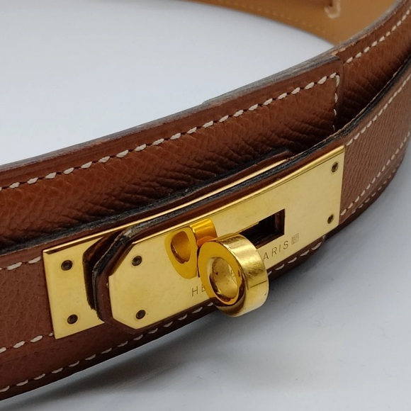 Hermes Accessories - HERMES KELLY LEATHER BELT